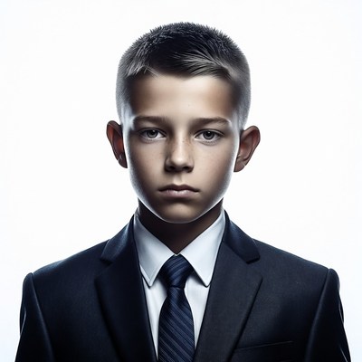 Boy in suit portrait