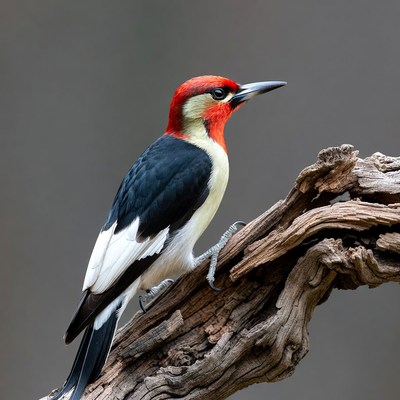 Red-headed Woodpecker on branch