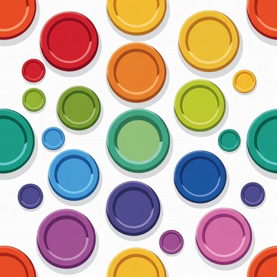 Colorful Circles Seamless Pattern