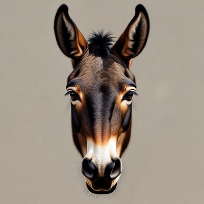 Donkey head close-up