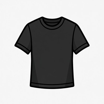 Black T-shirt Illustration