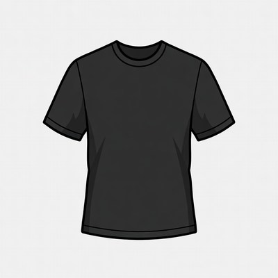 Black T-Shirt Illustration