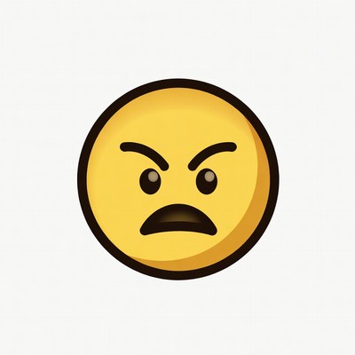 Angry Yellow Emoticon Face