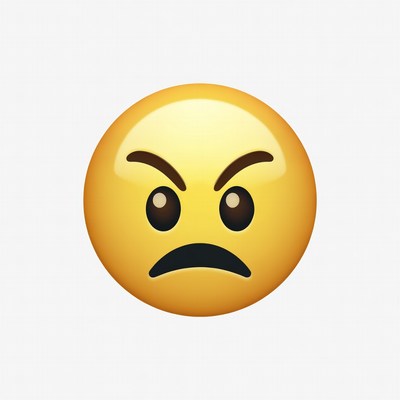 Angry Yellow Emoji Face