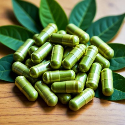 Green Capsules on Leaves