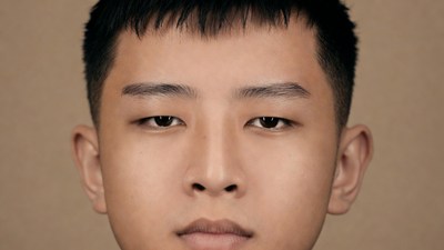 Young Asian man close-up portrait