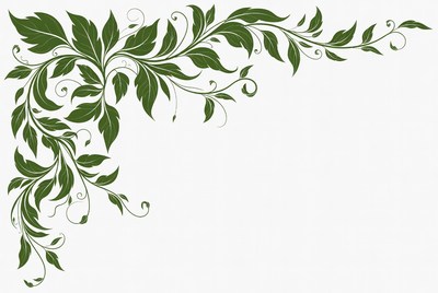 Green Leafy Vine Corner Design