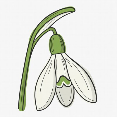 Snowdrop flower illustration