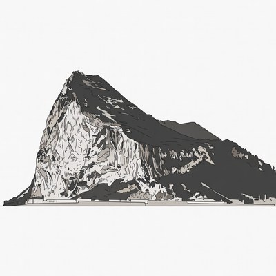 Mountain Cliff Illustration