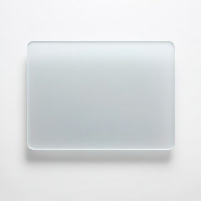Frosted Glass Panel on White