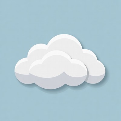Fluffy white cloud illustration