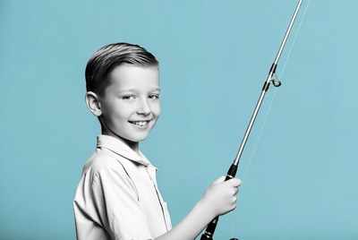 Boy holding fishing rod