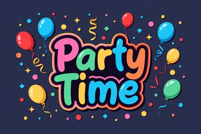 Party Time with Colorful Balloons