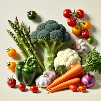 Fresh Vegetables Flat Lay