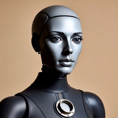 Female robot portrait