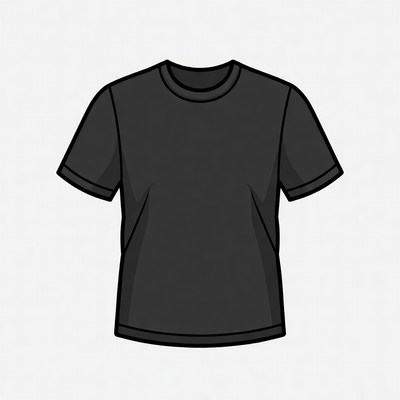 Black T-Shirt Illustration