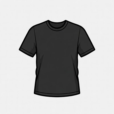 Black T-Shirt Illustration