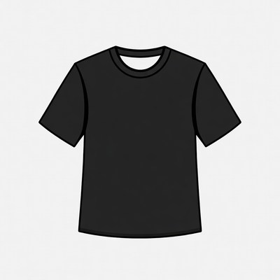 Black T-shirt Illustration