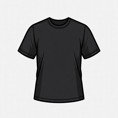 Black T-Shirt Illustration