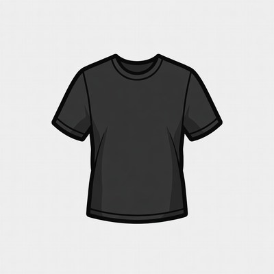 Black T-shirt Illustration