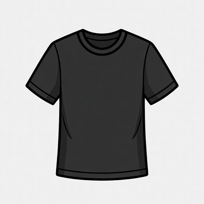 Black T-Shirt Illustration