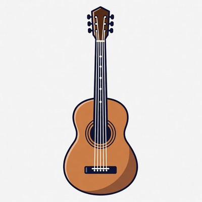 Acoustic Guitar Illustration