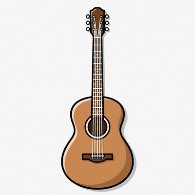 Acoustic Guitar Illustration