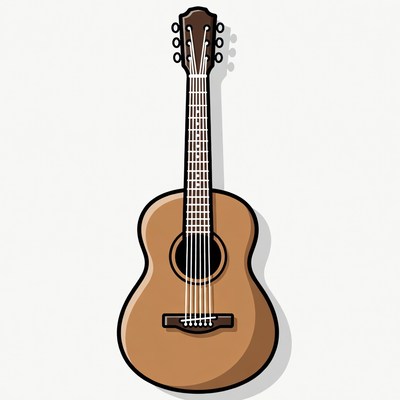 Acoustic Guitar Illustration