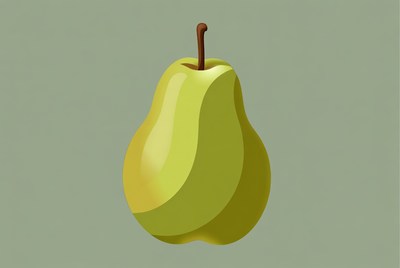 Green pear illustration