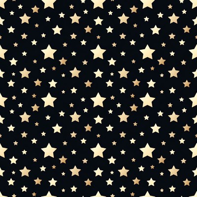 Gold Stars on Black Background