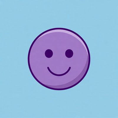 Purple Smiley Face Illustration
