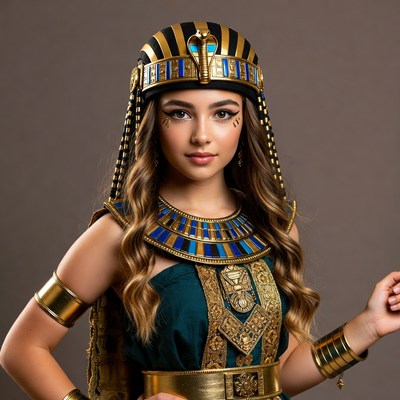 Girl in Egyptian Cleopatra Costume