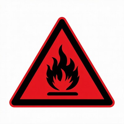 Flammable Hazard Warning Sign
