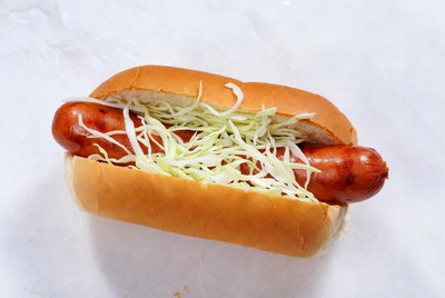 Hot dog with coleslaw
