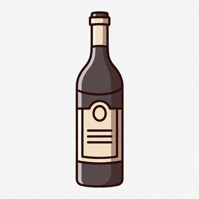 Wine Bottle Illustration