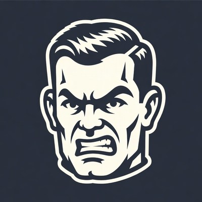 Angry man illustration