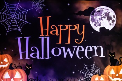 Happy Halloween with Pumpkins and Cats