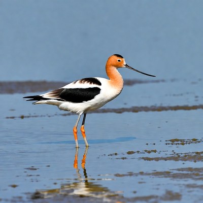 Black-necked Stilt standing in water