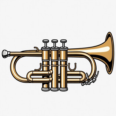 Golden Trumpet Illustration