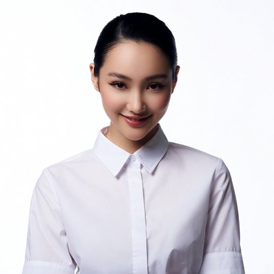 Asian woman in white shirt