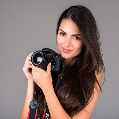 Woman holding camera