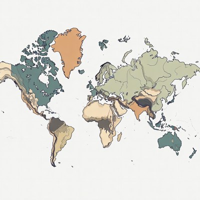 Color-coded World Map