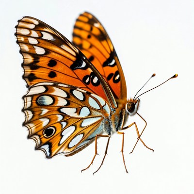 Orange butterfly with black spots