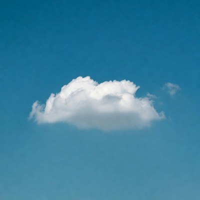 Fluffy white cloud on blue sky