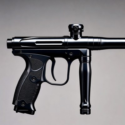 Black paintball marker gun