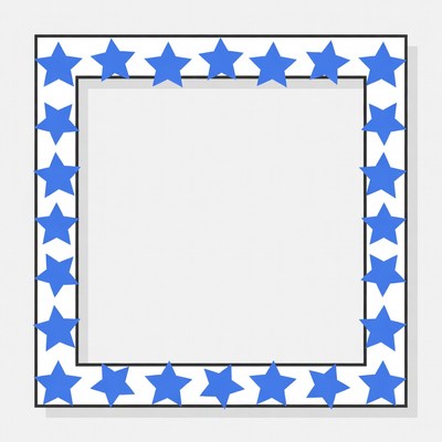 Blue Star Border Frame
