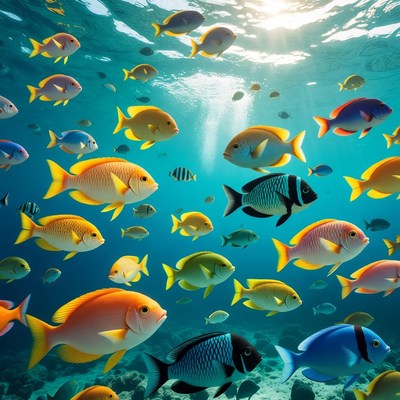 Colorful Tropical Fish Underwater