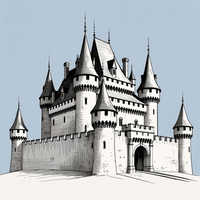 Medieval Castle Illustration