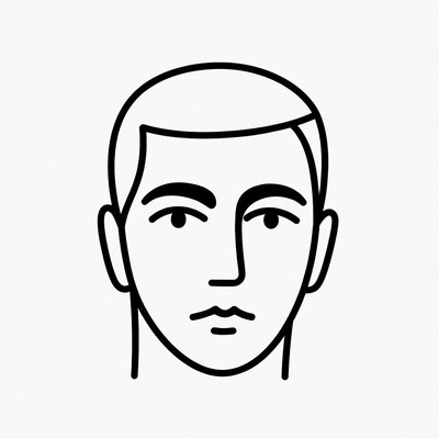 Line drawing man face
