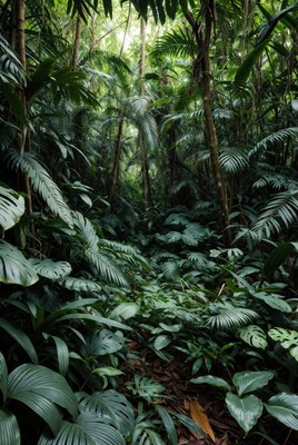 Lush Tropical Rainforest Jungle Path